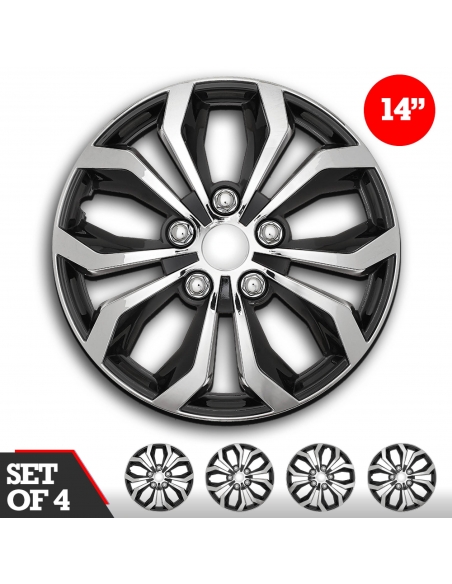 Wheel cover “SPA” CHROME & BLACK in different sizes. Universal fit. Easy to install.