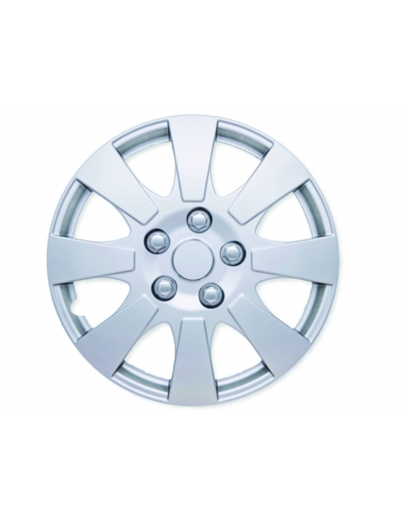 Wheel cover "FORZA" SILVER in different sizes. Universal fit. Easy to install.