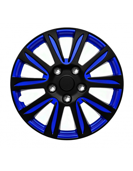 Wheel cover "MARINA BAY"  BLACK & BLUE in different sizes. Universal. Easy to install.
