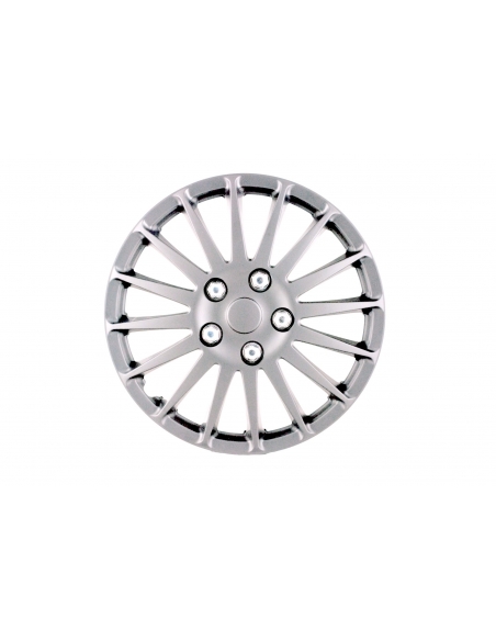 Wheel cover "MONZA" SILVER in different sizes. Universal. Easy to install.