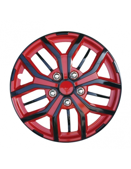 Wheel cover "LE MANS" RED & BLACK in different sizes. Universal. Easy to install.