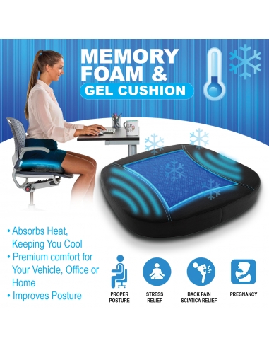 Dropship Gel Memory Foam U-shaped Seat Cushion Massage Car Office
