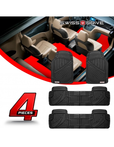 Swiss Drive SAND3 Premium Heavy-Duty Deep Dish Car Floor Mats PVC. 5  Pieces & different colors.