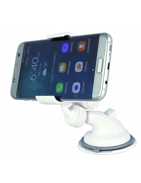 Universal Car Holder Dashboard Suction Cup Mount Stand for Cell Phone Pulse - White