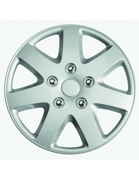 Wheel cover "SILVERSTONE" SILVER in different sizes. Universal Fit. Easy to install.