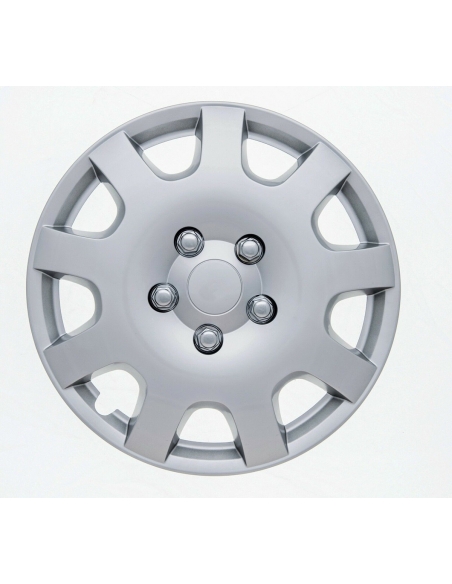 Wheel cover "NAPLES" SILVER in different sizes. Universal Fit. Easy to install.