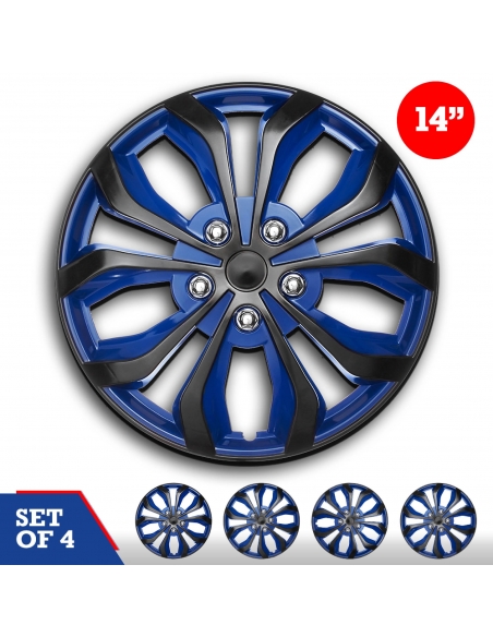 Wheel cover “SPA” BLUE & BLACK in different sizes. Universal fit. Easy to install.